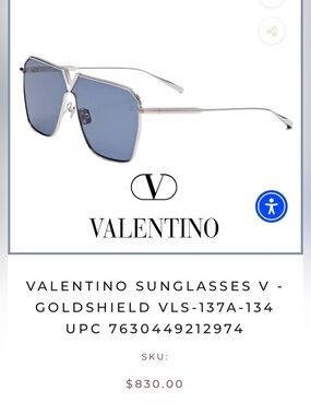 NEW  Valentino Black Leather Sunglasses Pouch with Hot Pink Box Liner
